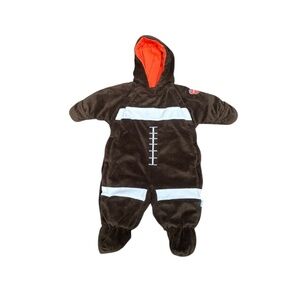Bon Bebe Football Infant Snowsuit Size 6-9 Months - Easy Double Zipper Access